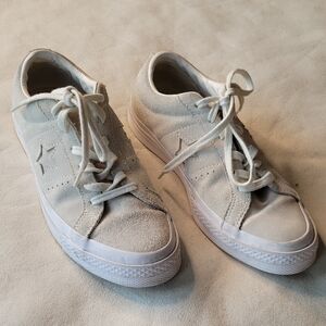Converse One Star White Cream Suede Low Top Sneakers Women’s 7 Casual